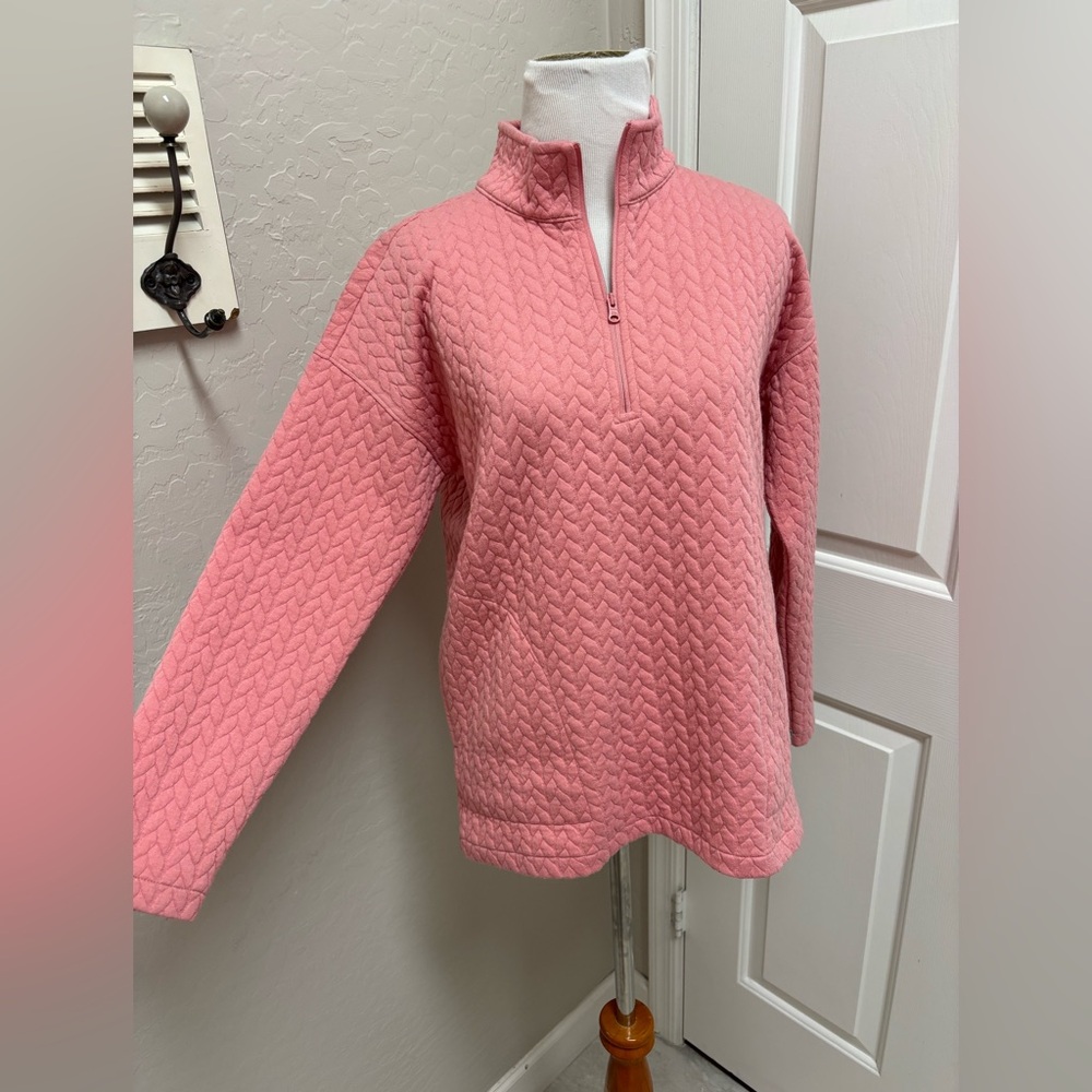 TALBOTS MP SWEATER QUILTED PULLOVER TOP